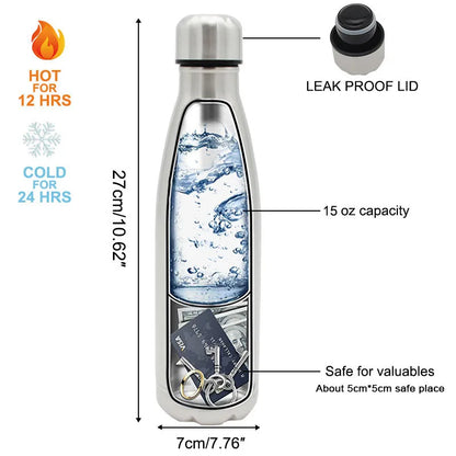 Secret Hidden Safe Steel Water Bottle