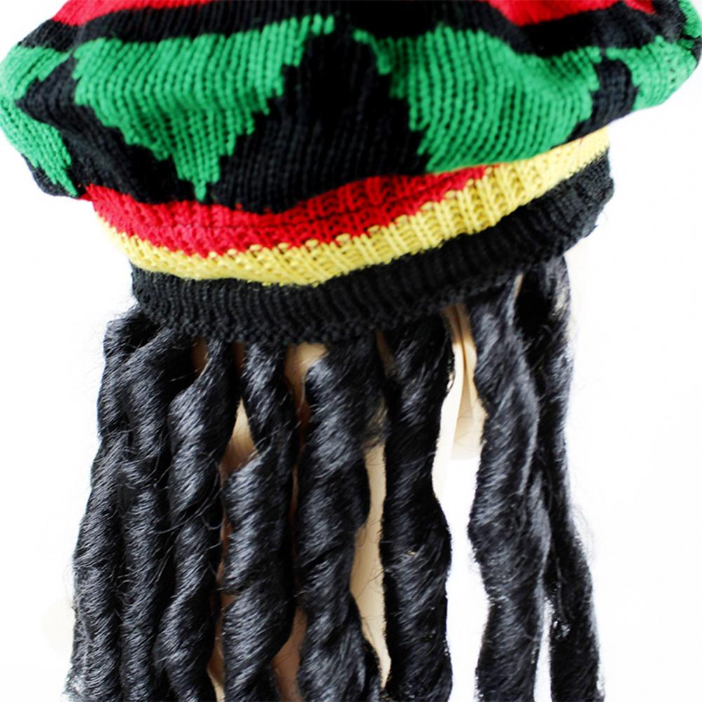 Reggae Hat with Black Dreadlocks