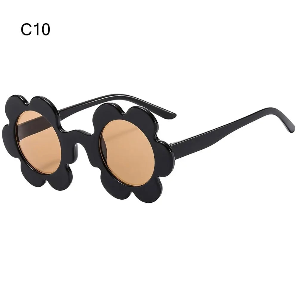 Retro Round Sunflower Sunglasses