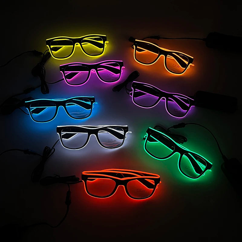 LED Light Up Costume Glasses Festival Party