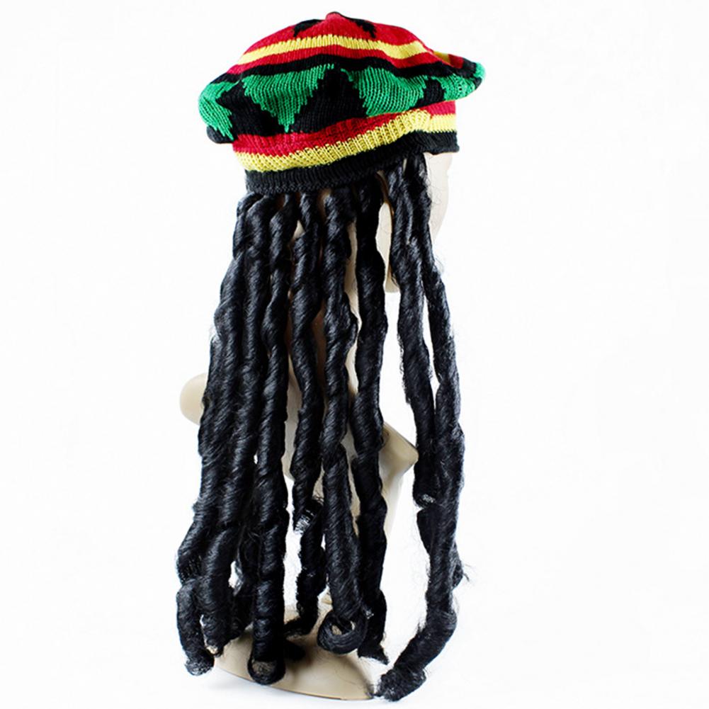 Reggae Hat with Black Dreadlocks