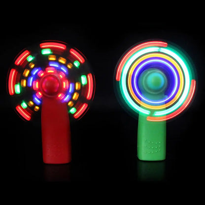 Led Glowing Windmill  Handheld Cooling Fan