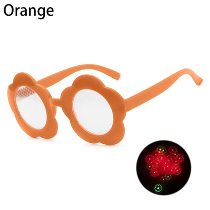 Eyewear Rave Glasses Sunflower Shaped Fireworks Diffraction Glasses