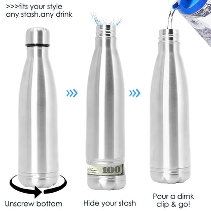 Secret Hidden Safe Steel Water Bottle