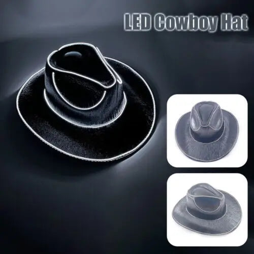 LED Disco Western Cowboy Hat