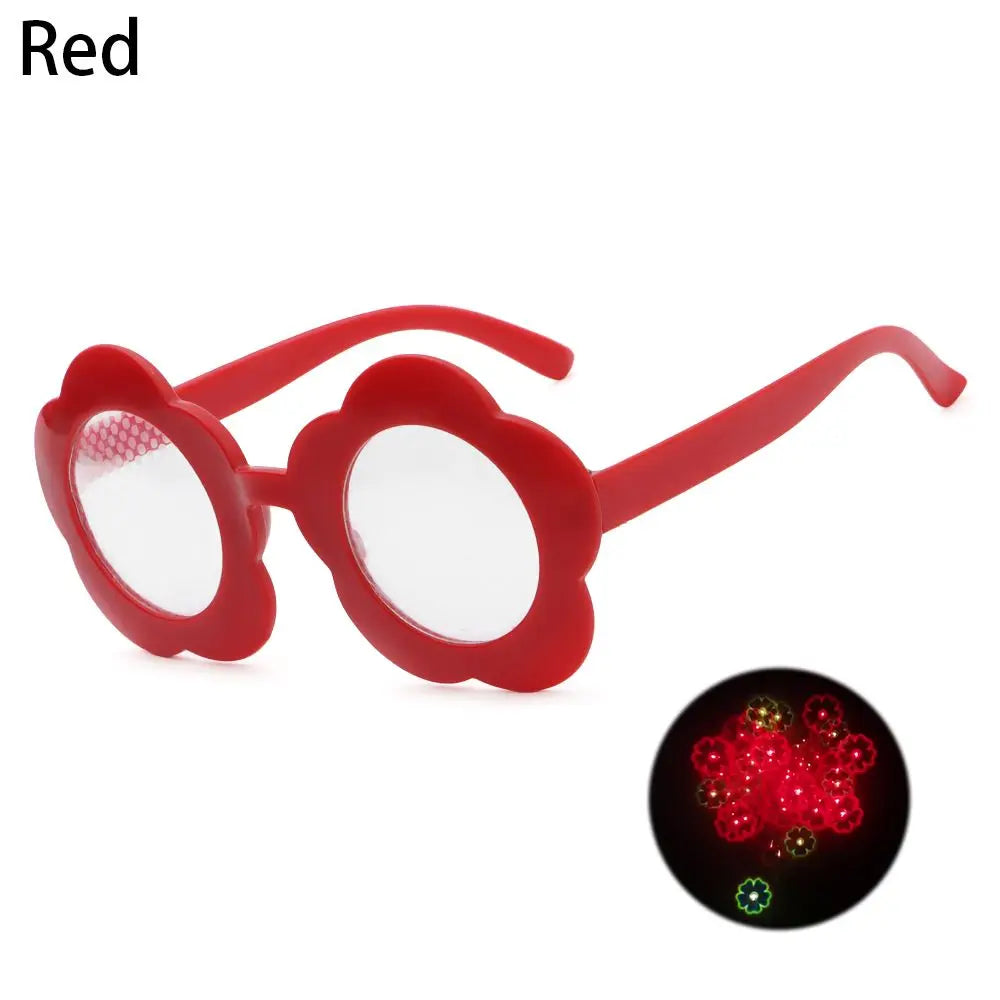 Eyewear Rave Glasses Sunflower Shaped Fireworks Diffraction Glasses