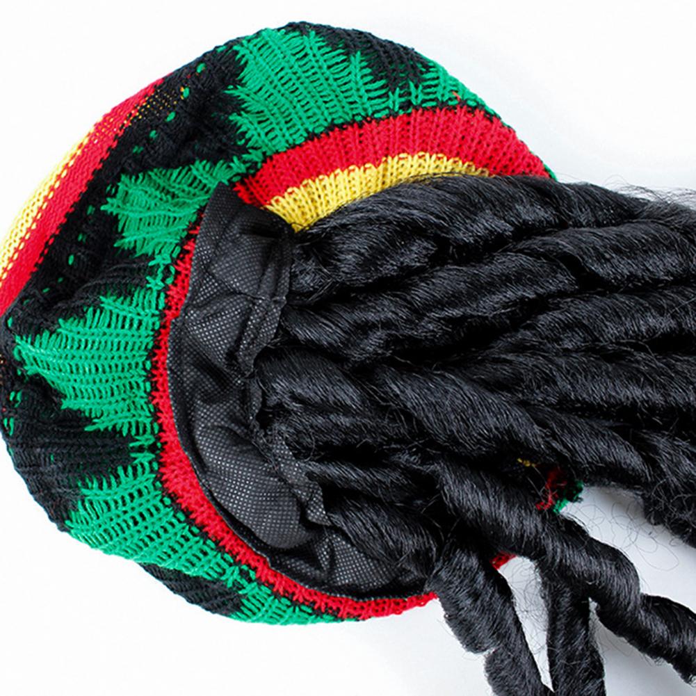 Reggae Hat with Black Dreadlocks