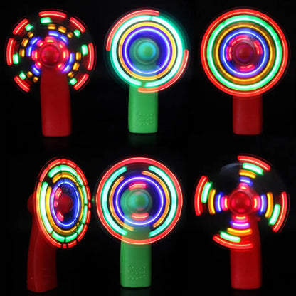 Led Glowing Windmill  Handheld Cooling Fan