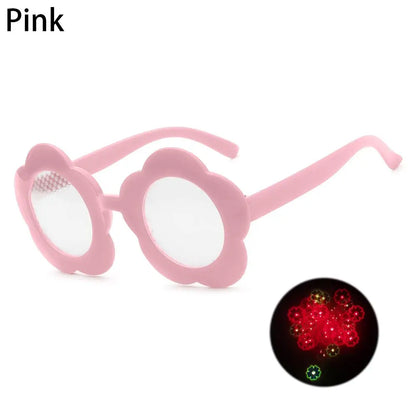 Eyewear Rave Glasses Sunflower Shaped Fireworks Diffraction Glasses